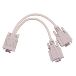 Adapter VGA (15pin męski) - 2x (15pin żeński)