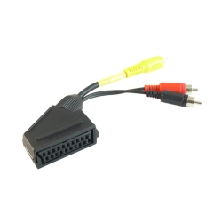 Przyłącze wtyk SCAT (OUT) na 3 wtyki RCA (cinch) (00449)