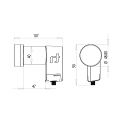 Single Inverto Red Extend IDLR-SINL40-EXTND-OPP