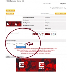 Pakiet kanałów Eleven HD na 12m.
