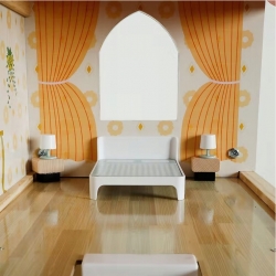 DUŻY DREWNIANY DOMEK DLA LALEK WINDA MEBLE PREZENT