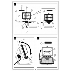LAMPA HALOGENOWA PRZENOŚNA 150W CE, MEGA 66154