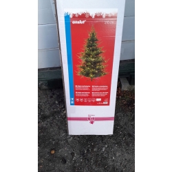 CHOINKA SZTUCZNA JAK ŻYWA ŚWIERK STOJAK 2,10 + LED