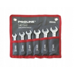 PROLINE ZESTAW KLUCZE OCZKOWO PŁASKIE KRÓTKIE 6EL.