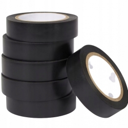 TAŚMA IZOLACYJNA ZESTAW 6 SZTUK 6x10m CZARNE