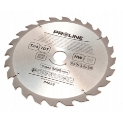 Piła tarczowa do drewna 250x3,2x30mm 25zęby widia