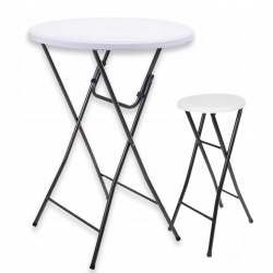 ZESTAW STÓŁ STOLIK KOKTAJLOWY CATERINGOWY I STOŁEK