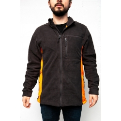 BLUZA POLAR. GRAFITOWO-POMARAŃCZOWA, 