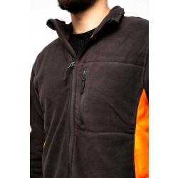 BLUZA POLAR. GRAFITOWO-POMARAŃCZOWA, 