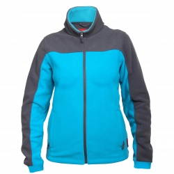 BLUZA POLAR. TURKUSOWO-SZARA, DAMSKA, 