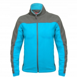 BLUZA POLAR. TURKUSOWO-SZARA, DAMSKA, "L