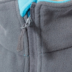 BLUZA POLAR. TURKUSOWO-SZARA, DAMSKA, 