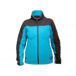 BLUZA POLAR. TURKUSOWO-SZARA, DAMSKA, 