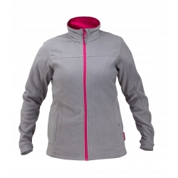 BLUZA POLAR. SZARO-RÓŻ., DAMSKA, 