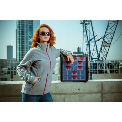 BLUZA POLAR. SZARO-RÓŻ., DAMSKA, 