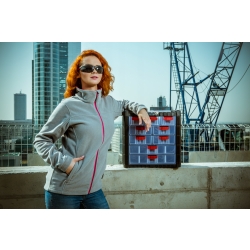 BLUZA POLAR. SZARO-RÓŻ., DAMSKA, 