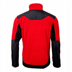 BLUZA POLAR. ZE WZMOCNIENIAMI CZERW.-CZAR., 