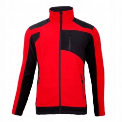 BLUZA POLAR. ZE WZMOCNIENIAMI CZERW.-CZAR., 