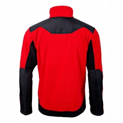 BLUZA POLAR. ZE WZMOCNIENIAMI CZERW.-CZAR., 