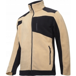 BLUZA POLAR. ZE WZMOCNIENIAMI BEŻ.-CZAR., "2X