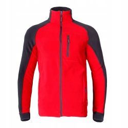 BLUZA POLAR. CZERWONO-SZARA, 