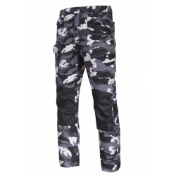 SPODNIE BOJÓWKI MORO SZARE ZE WZMOCNIENIAMI,