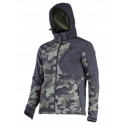 KURTKA SOFTSHELL Z KAPT. MORO ZIEL.-CZAR., "X