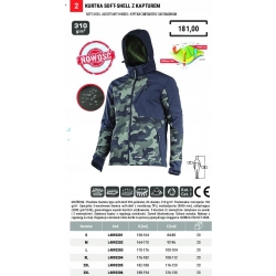 KURTKA SOFTSHELL Z KAPT. MORO ZIEL.-CZAR., 