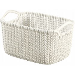 Kosz na bieliznę Curver Knit XS kremowy 14 x 17,5 x 25 cm