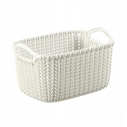 Kosz na bieliznę Curver Knit XS kremowy 14 x 17,5 x 25 cm