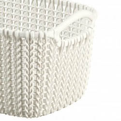 Kosz na bieliznę Curver Knit XS kremowy 14 x 17,5 x 25 cm